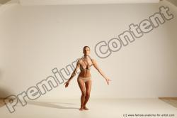 Underwear Gymnastic poses Woman White Moving poses Slim long blond Dynamic poses Academic